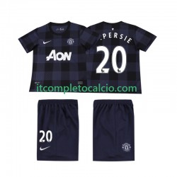 Maglia Manchester United V PERSIE 20 2013 2014 Retro Divisa Away Manica Corta ,Bambino