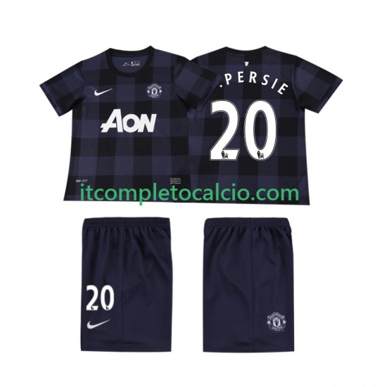 Maglia Manchester United V PERSIE 20 2013 2014 Retro Divisa Away Manica Corta ,Bambino