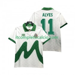 Maglia Messico ALVES 11 1995 Retro Divisa Away Manica Corta ,Uomo