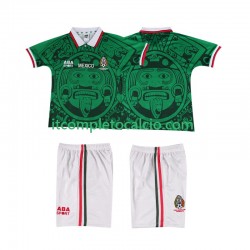 Maglia Messico Retro Divisa Home 1998 Manica Corta ,Bambino