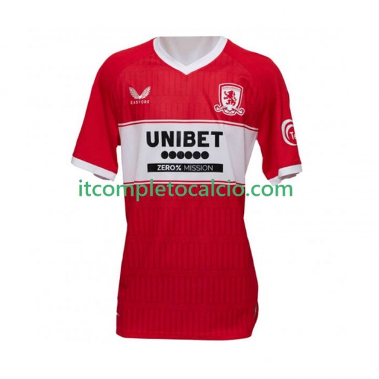 Maglia Middlesbrough Divisa Home 2025-2026 Manica Corta ,Uomo