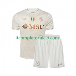 Maglia Napoli Divisa Away 2025-2026 Manica Corta ,Bambino