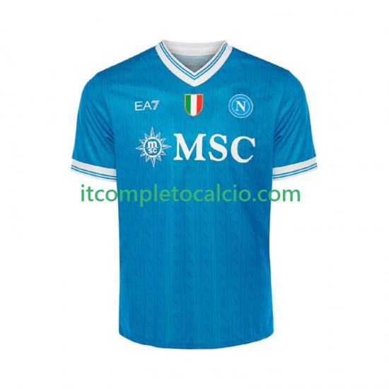 Maglia Napoli Divisa Home 2025-2026 Manica Corta ,Uomo