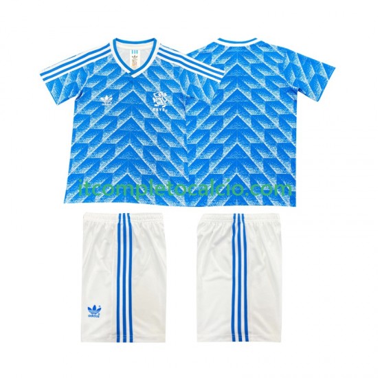 Maglia Paesi Bassi 1988 Retro Divisa Away Manica Corta ,Bambino