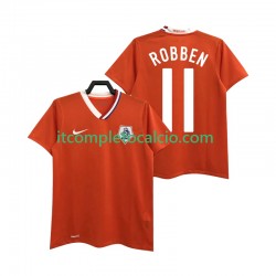 Maglia Paesi Bassi ROBBEN 11 Retro Divisa Home 2008 Manica Corta ,Uomo