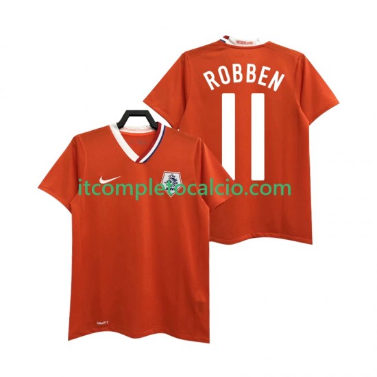 Maglia Paesi Bassi ROBBEN 11 Retro Divisa Home 2008 Manica Corta ,Uomo