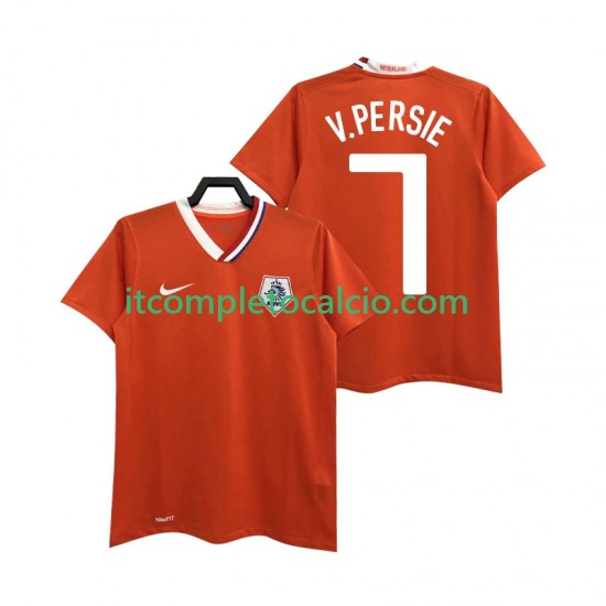 Maglia Paesi Bassi Robin van Persie 7 Retro Divisa Home 2008 Manica Corta ,Uomo