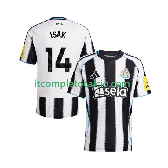 Maglia Newcastle United Alexander Isak 14 Divisa Home 2025-2026 Manica Corta ,Uomo