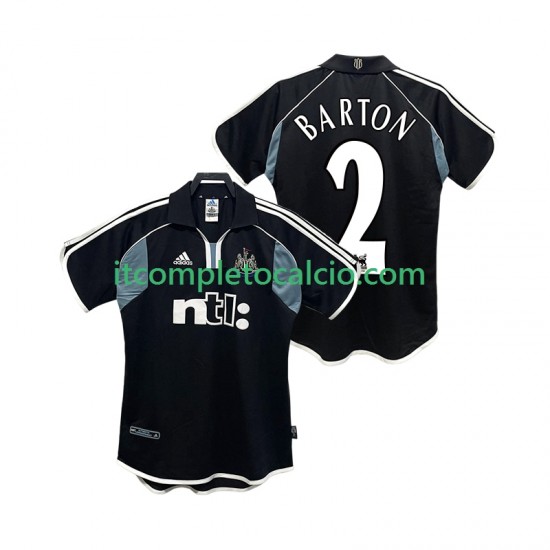 Maglia Newcastle United BARTON 2 2000 2001 Retro Divisa Away Manica Corta ,Uomo