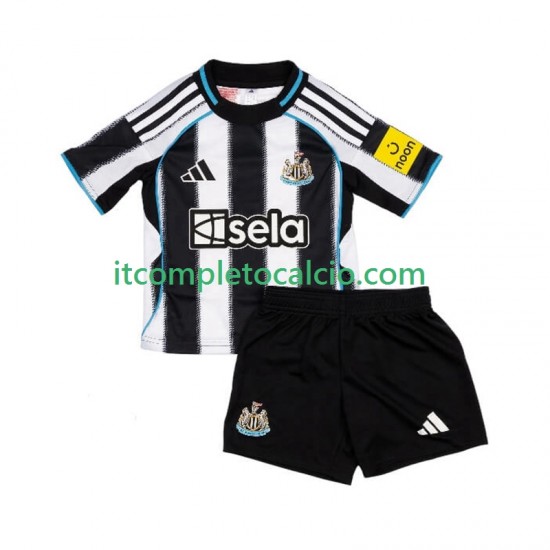 Maglia Newcastle United Divisa Home 2025-2026 Manica Corta ,Bambino