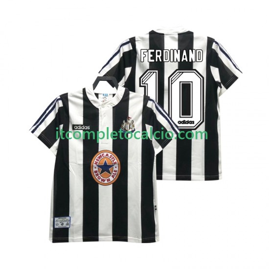 Maglia Newcastle United FERDINANE 10 1995 1997 Retro Divisa Home Manica Corta ,Uomo
