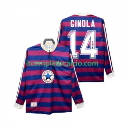 Maglia Newcastle United GINOLA 14 1995 1997 Retro Divisa Away Manica Lunga ,Uomo