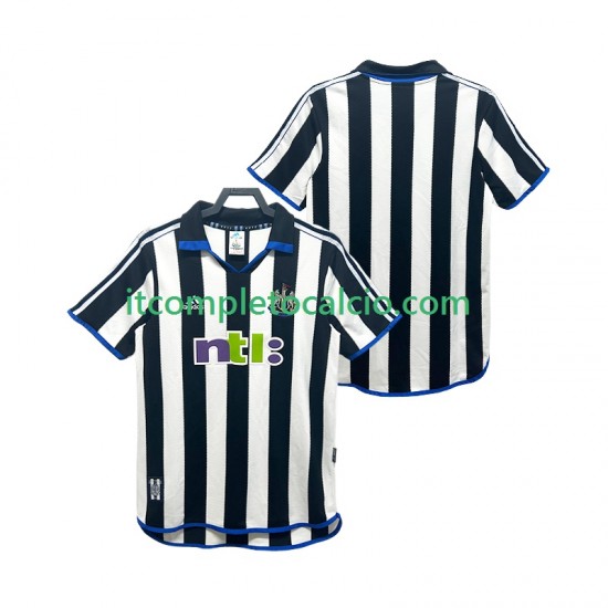 Maglia Newcastle United 2000 2001 Retro Divisa Home Manica Corta ,Uomo