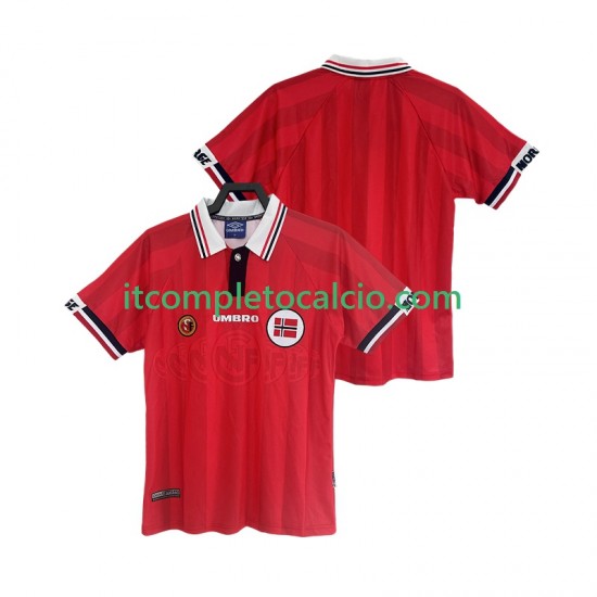 Maglia Norvegia Retro Divisa Home 1998 Manica Corta ,Uomo