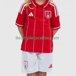 Maglia Nottingham Forest Divisa Home 2025-2026 Manica Corta ,Bambino