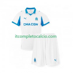 Maglia Olympique de Marseille Divisa Home 2025-2026 Manica Corta ,Bambino