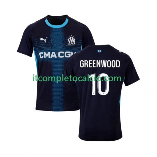 Maglia Olympique de Marseille Mason Greenwood 10 Divisa Away 2025-2026 Manica Corta ,Uomo