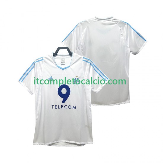 Maglia Olympique de Marseille 2003 Retro Divisa Home 2002 Manica Corta ,Uomo