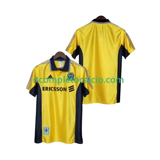 Maglia Olympique de Marseille Retro Terza Divisa 1998 1999 Manica Corta ,Uomo