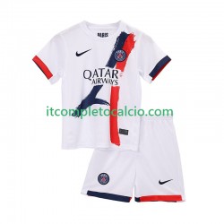 Maglia Paris Saint-Germain Divisa Away 2025-2026 Manica Corta ,Bambino