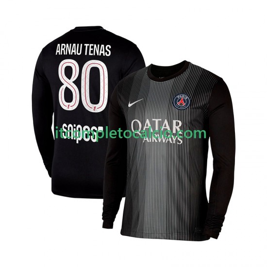 Maglia Paris Saint-Germain Arnau Tenas 80 Portiere Divisa Home 2025-2026 Manica Lunga ,Uomo