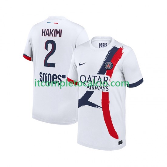 Maglia Paris Saint-Germain Hakimi 2 Divisa Away 2025-2026 Manica Corta ,Uomo