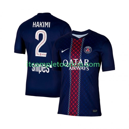 Maglia Paris Saint-Germain Hakimi 2 Divisa Home 2025-2026 Manica Corta ,Uomo