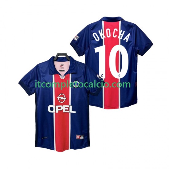 Maglia Paris Saint-Germain OKOCHA 10 Retro Divisa Home 1998 1999 Manica Corta ,Uomo