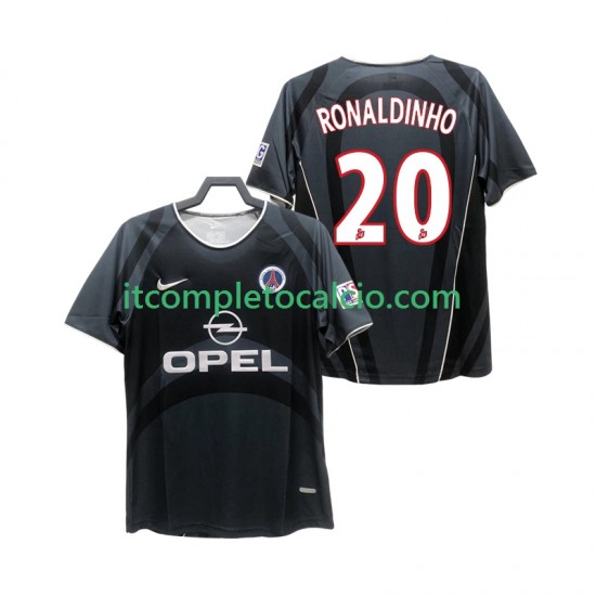 Maglia Paris Saint-Germain RONALDINHO 20 2001 Retro Terza Divisa 2002 Manica Corta ,Uomo