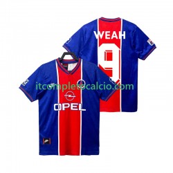 Maglia Paris Saint-Germain WEAH 9 1995 1996 Retro Divisa Home Manica Corta ,Uomo