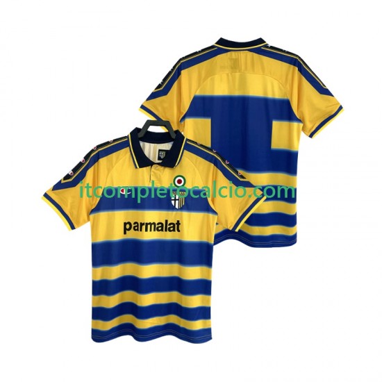 Maglia Parma 2000 Retro Divisa Home 1999 Manica Corta ,Uomo