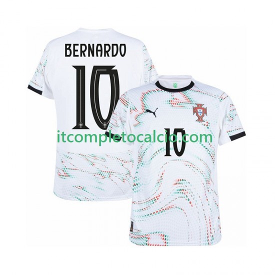 Maglia Portogallo Bernardo Silva 10 Divisa Away 2025-2026 Manica Corta ,Uomo