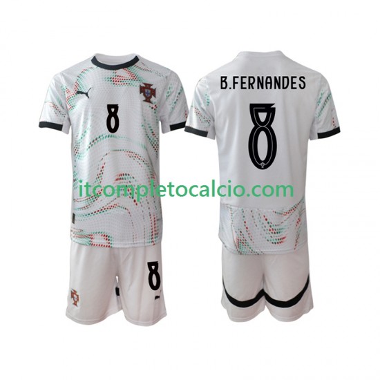 Maglia Portogallo Bruno Fernandes 8 Divisa Away 2025-2026 Manica Corta ,Bambino Maglia Portogallo Bruno Fernandes 8 Divisa Away 2025-2026 Manica Corta ,Bambino