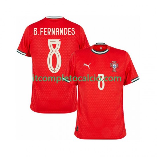 Maglia Portogallo Bruno Fernandes 8 Divisa Home 2025-2026 Manica Corta ,Uomo