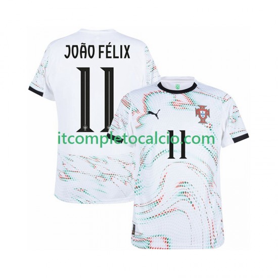 Maglia Portogallo Joao Felix 11 Divisa Away 2025-2026 Manica Corta ,Uomo