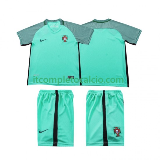 Maglia Portogallo 2016 Retro Divisa Away Manica Corta ,Bambino