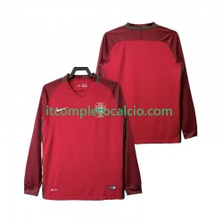 Maglia Portogallo 2016 Retro Divisa Home Manica Lunga ,Uomo