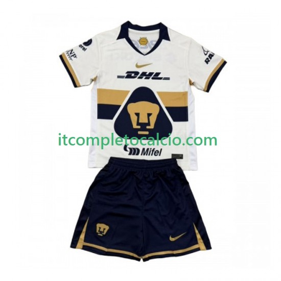 Maglia Pumas UNAM Divisa Home 2025-2026 Manica Corta ,Bambino
