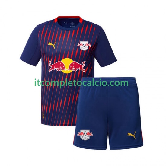 Maglia RB Leipzig Divisa Away 2025-2026 Manica Corta ,Bambino