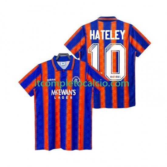 Maglia Rangers HATELEY 10 1993 Retro Divisa Away 1994 Manica Corta ,Uomo