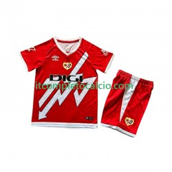 Maglia Rayo Vallecano Divisa Home 2024-2025 Manica Corta ,Bambino