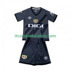Maglia Rayo Vallecano Terza Divisa 2024-2025 Manica Corta ,Bambino