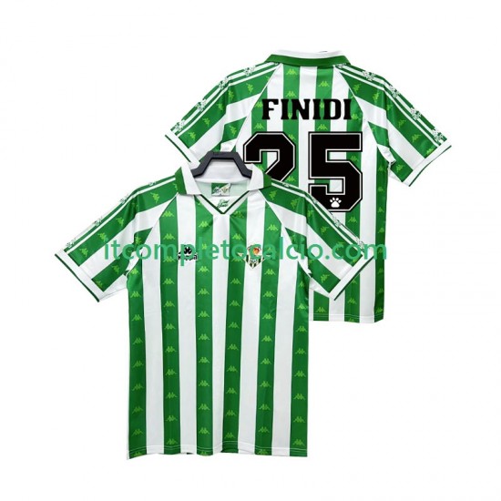 Maglia Real Betis FINIDI 25 1996 1997 Retro Divisa Home Manica Corta ,Uomo