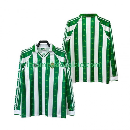 Maglia Real Betis 1996 1997 Retro Divisa Home Manica Lunga ,Uomo