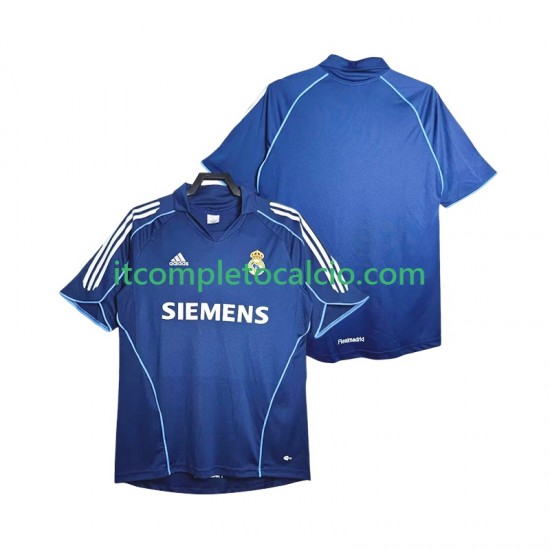 Maglia Real Madrid 2005 Retro Divisa Away 2006 Manica Corta ,Uomo