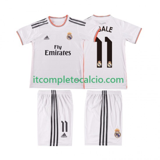 Maglia Real Madrid BALE 11 2013 2014 Retro Divisa Home Manica Corta ,Bambino