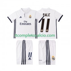 Maglia Real Madrid BALE 11 2016 2017 Retro Divisa Home Manica Corta ,Bambino