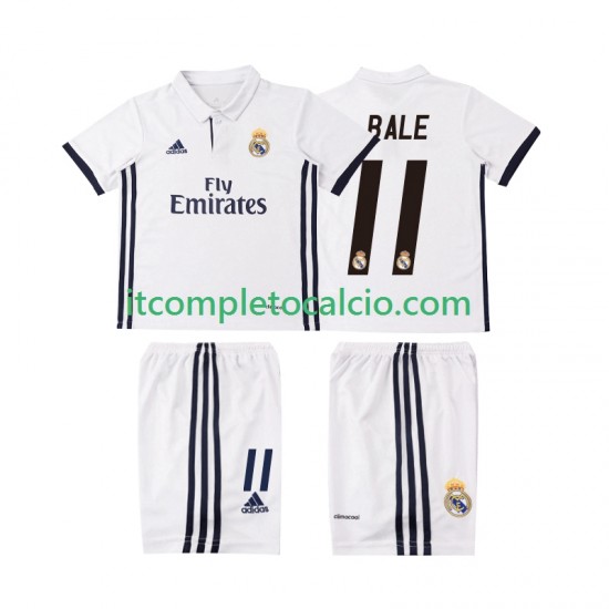 Maglia Real Madrid BALE 11 2016 2017 Retro Divisa Home Manica Corta ,Bambino
