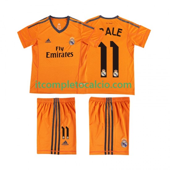 Maglia Real Madrid BALE 11 2013 2014 Retro Terza Divisa Manica Corta ,Bambino