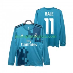 Maglia Real Madrid BALE 11 2017 2018 Retro Terza Divisa Manica Lunga ,Uomo